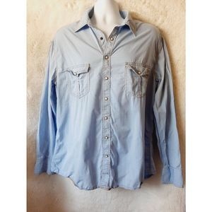 Rock & Roll Cowboy 100% cotton pearl snap XL Button Front shirt